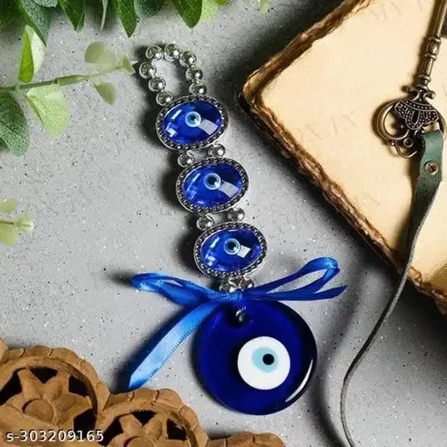 Turkish Evil Eye Wall Hanging, Blue