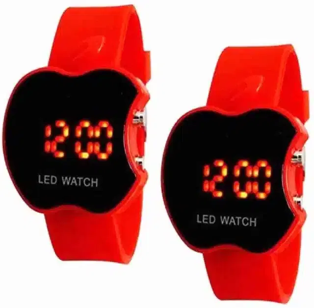 Digital Watch for Kids, Pack of 2 (Red)