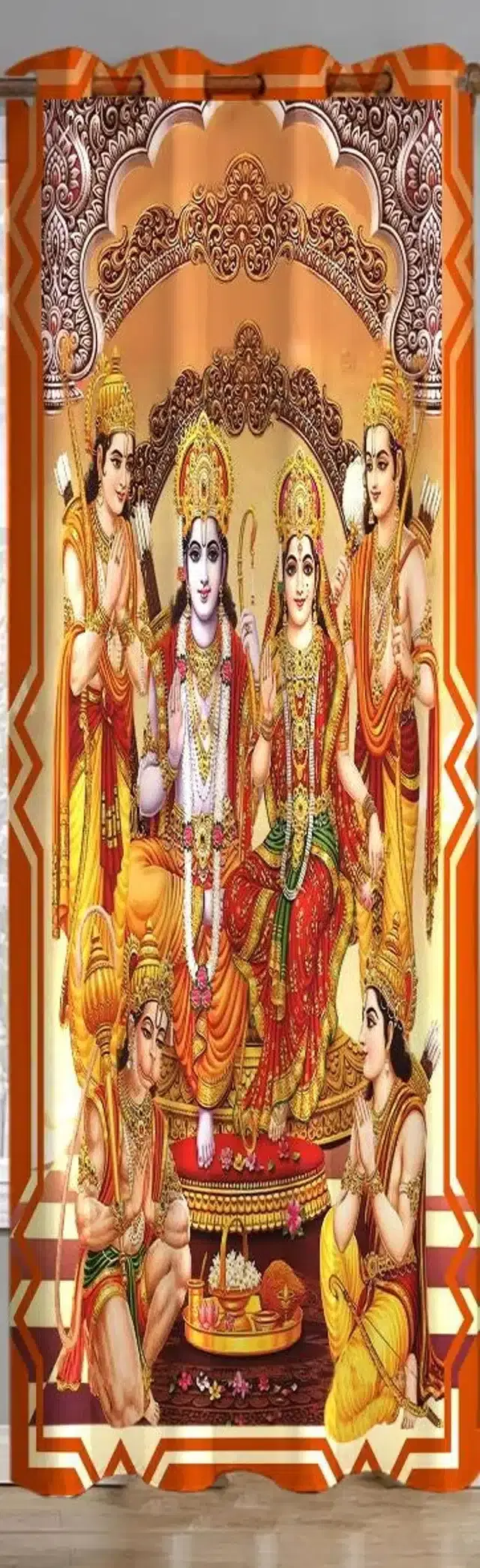 Digital Printed Window & Door Curtains, Multicolor, 7 feet