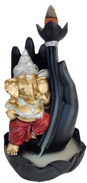 Lord Ganesha Smoke Fountain Inscence Holder For Decoration, Pack Of 1, Maroon, RS-009