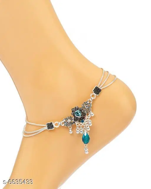 Anklet Multicolor Free Size Anklets & Toe Rings for Women