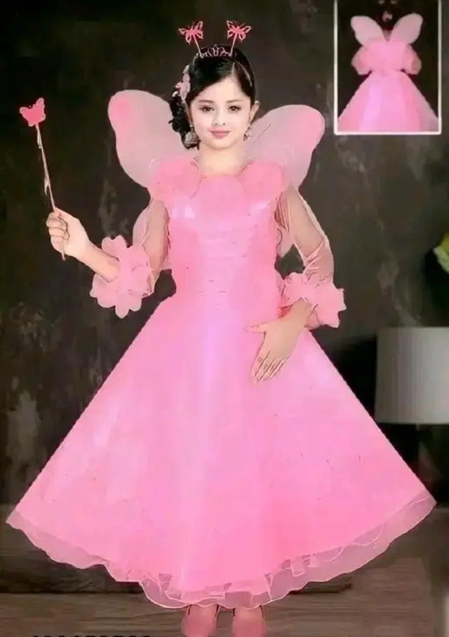 Cotton Blend Solid Frocks for Girls (Pink, 0-1 Years)