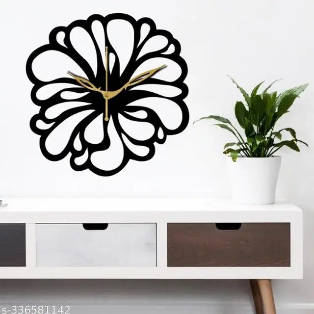 Wooden Wall Clock, Black