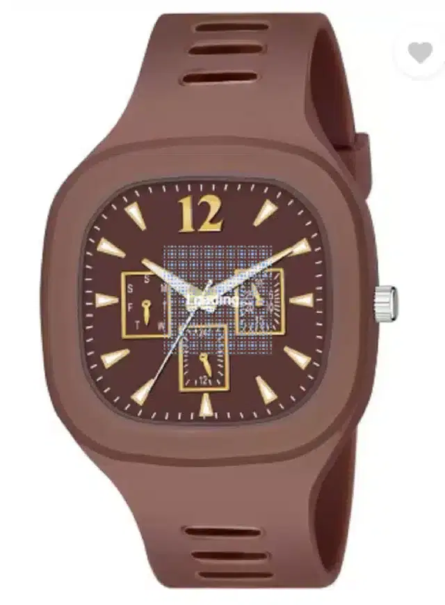 Unisex Analog Watch (Brown)