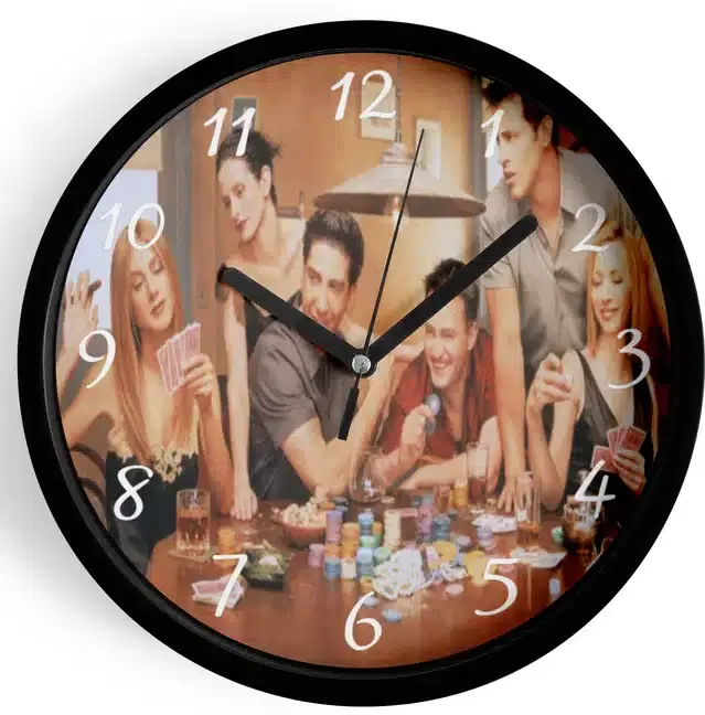 Analog Wall Clock for Home, Multicolor, 7 Inches
