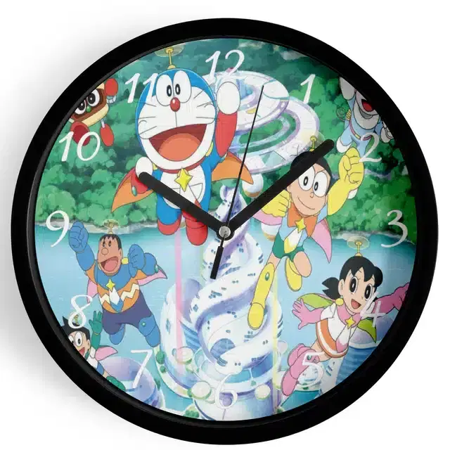 Doraemon Analog Wall Clock, Multicolor, 7 Inches