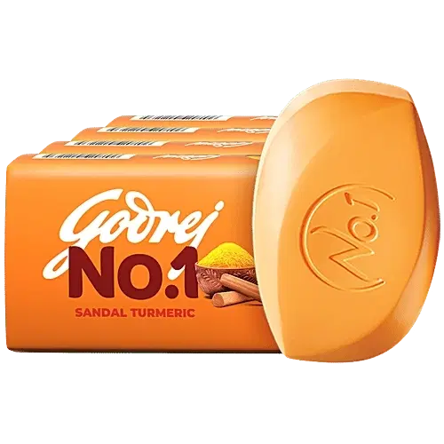 Godrej No.1 Sandal and Turmeric Bathing Soap 4X150 g (Pack of 4)
