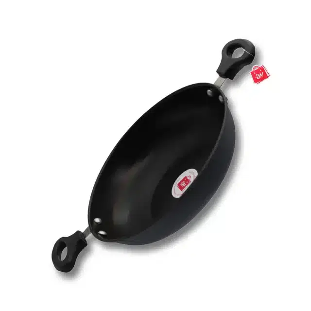 Iron Premium Quality Hard Anodised Non Stick Kadai, Black, 1.5 L