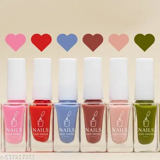 Nails N Shine 6 Pc Multicolor Nail Polish Combo