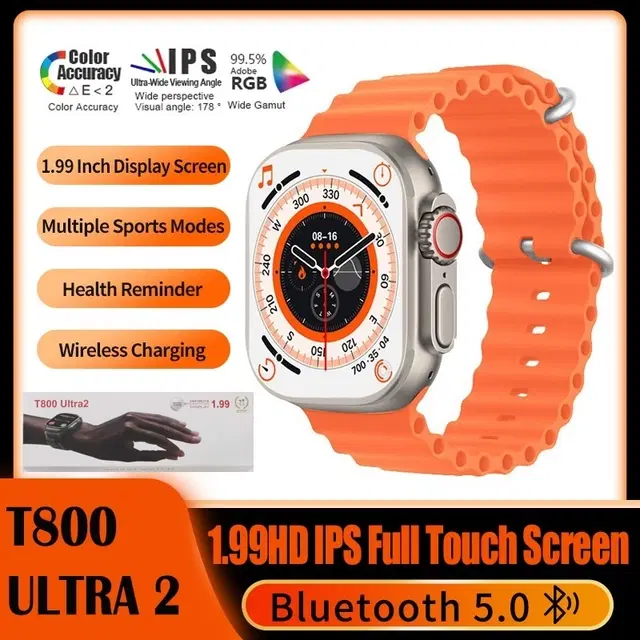 Silicone Strap S8 Ultra Smart Watch, Orange