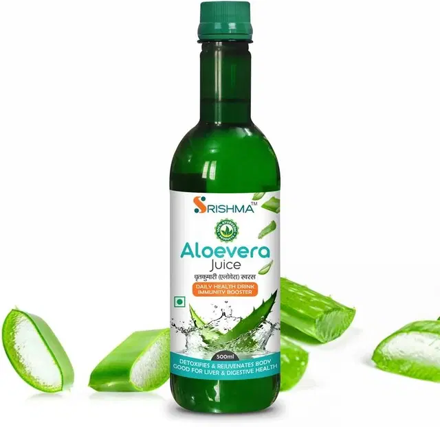 Srishma Aloe Vera Juice | Rejuvenates Skin and Hair | Natural Juice | No Added Sugar, 500