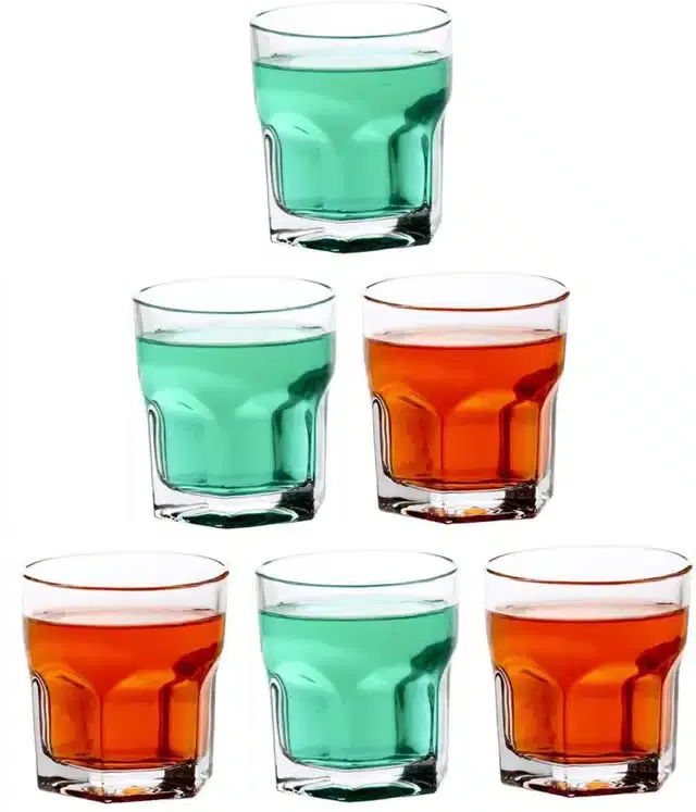Liquor cum Cocktail Glasses, Transparent, 250 ml, Pack of 6