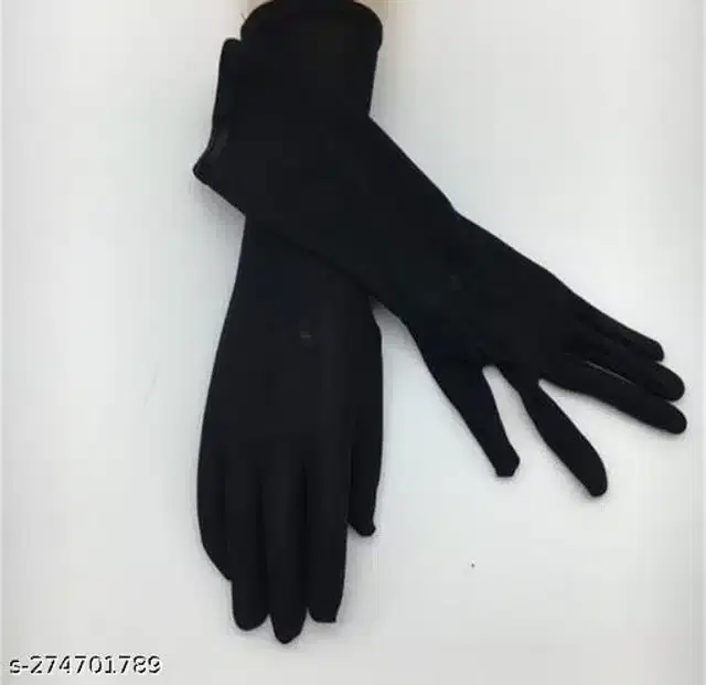 Summer Hand Gloves for Women (Black)