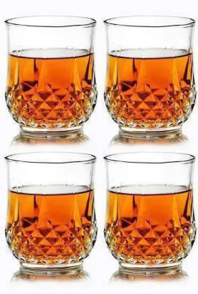 Fancy Water & Wine Glass, 200 ml, Pack of 4