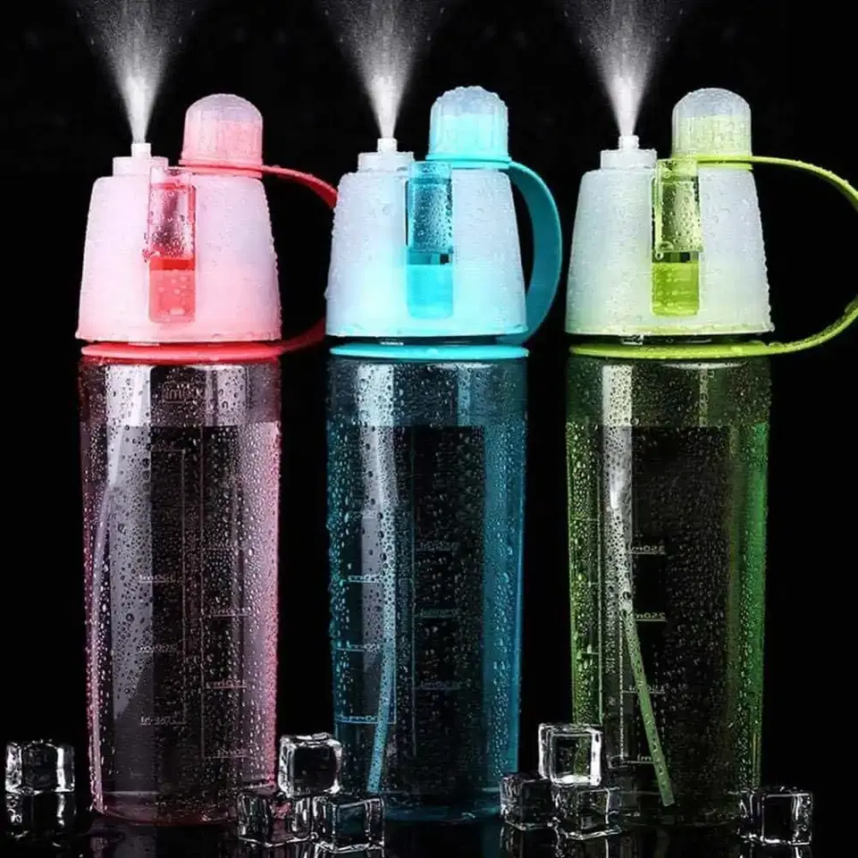 Shopeleven New.B Plastic Sports Spray Water Bottle, Pack of 3