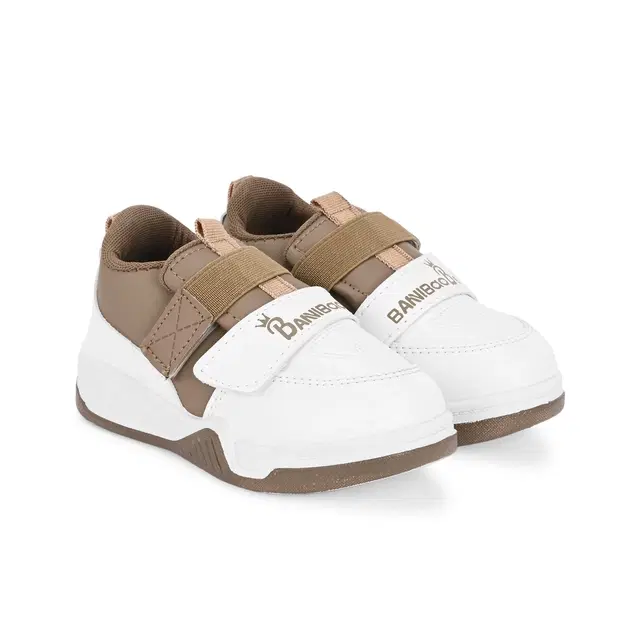 Casual Shoes for Kids (White & Tan, 13C)