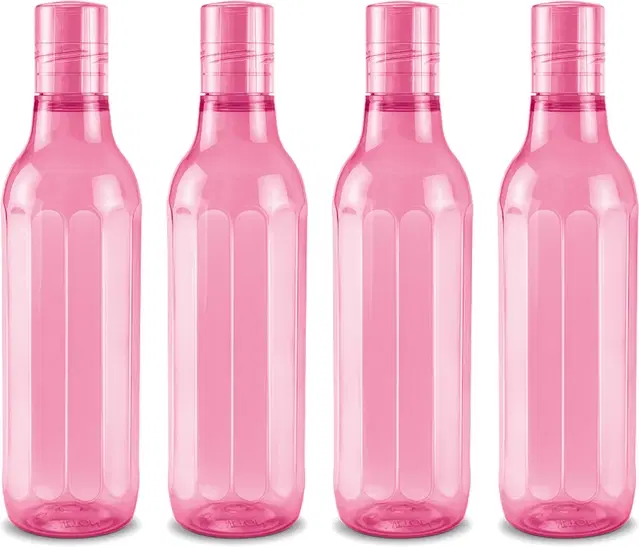 Milton Plastic Water Bottles, Pack of 4, Pink, 1000 ml