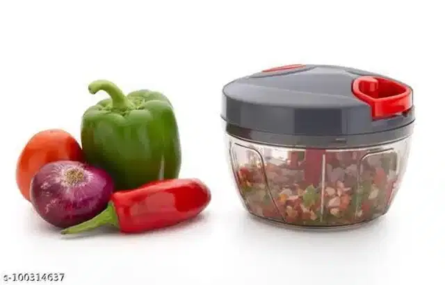 Plastic Manual Chopper, Multicolor, 450 ml