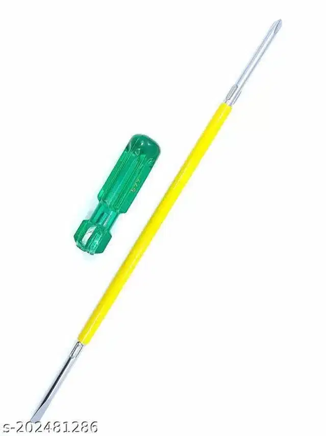 2 In 1 Reversible Screwdriver, Yellow & Green