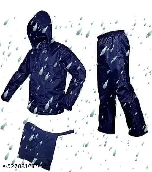 Polyester Solid Raincoat for Men/women, Multicolour (S)