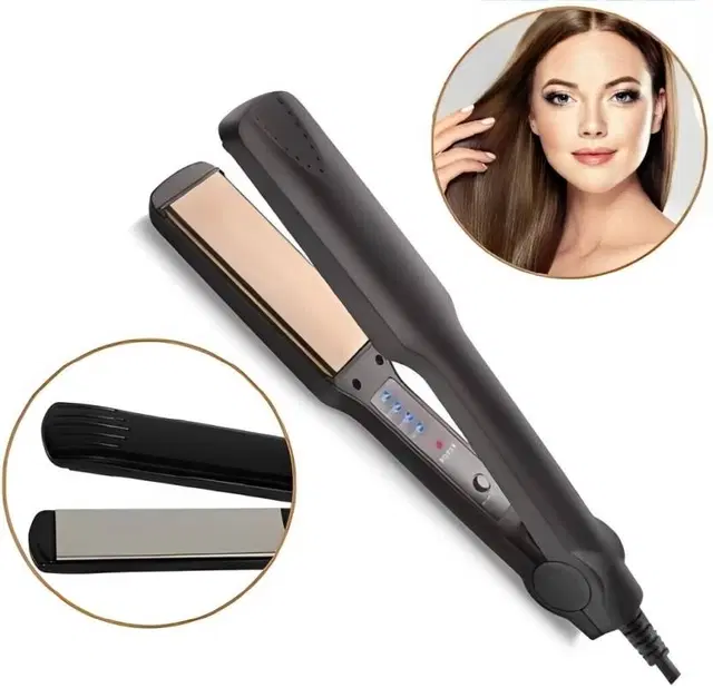 Hair Straightener for Women with Ceramic Coated Plates, Quick Heatup & Travel Hair Straightener, Black