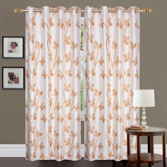 Homefab Polyester Curtains, Orange, 5 Feet, HF-150