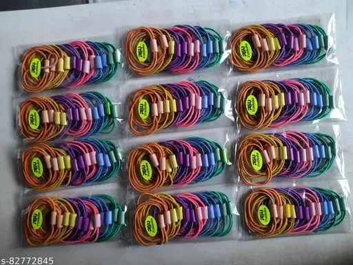 Multicolor Rubber Band for Women (Combo Of Different Color, Pack of 100)