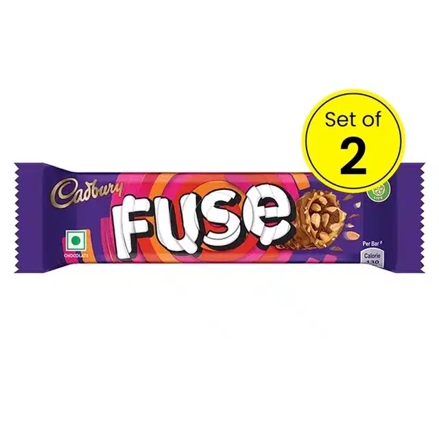 Cadbury Fuse Peanut & Caramel Filled Chocolate Bar 2X23 g (Pack of 2)
