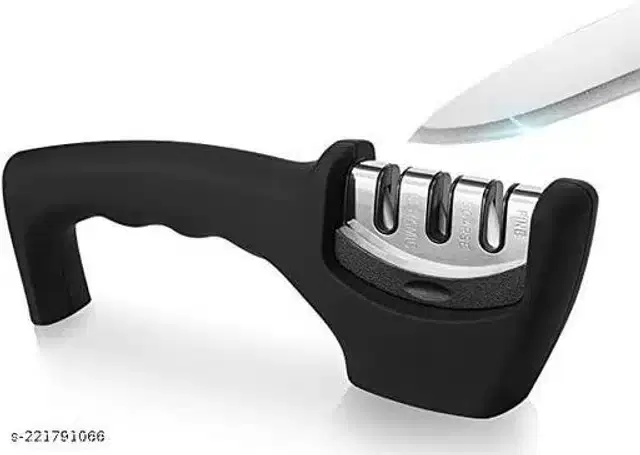 Stainless Steel Knife Sharpener, Black