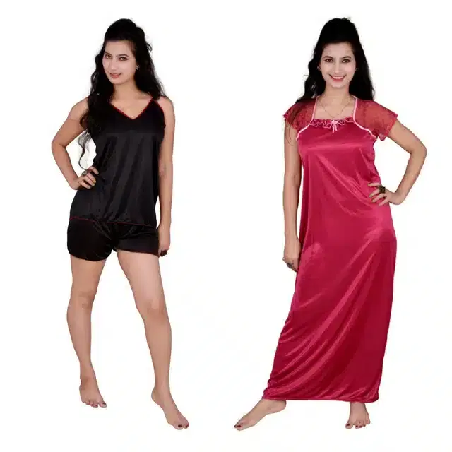 Babydoll for Women, Pack of 2 (Multicolor, Free Size)