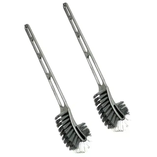 Plastic Long Handle Toilet Brush, Multicolor, Pack of 2