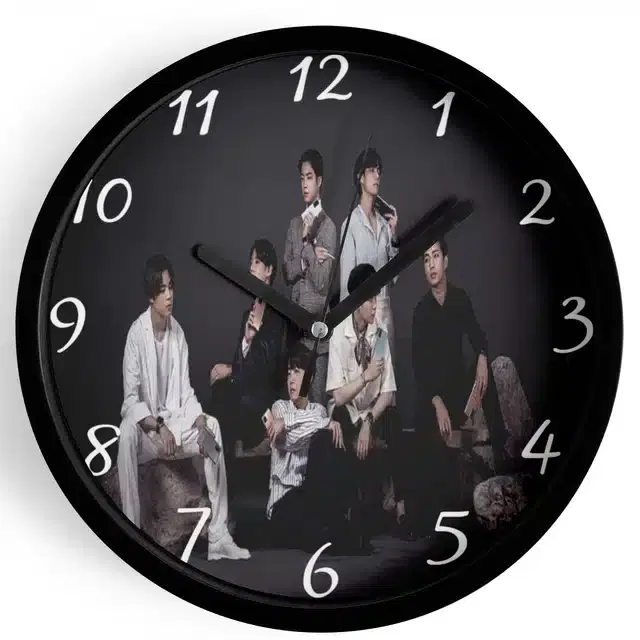 HD Printed Plastic Wall Clock, Multicolor, 10x10 Inches