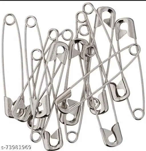 Stainless Steel Saree Pins for Women, Pack of 100 (Multicolor)