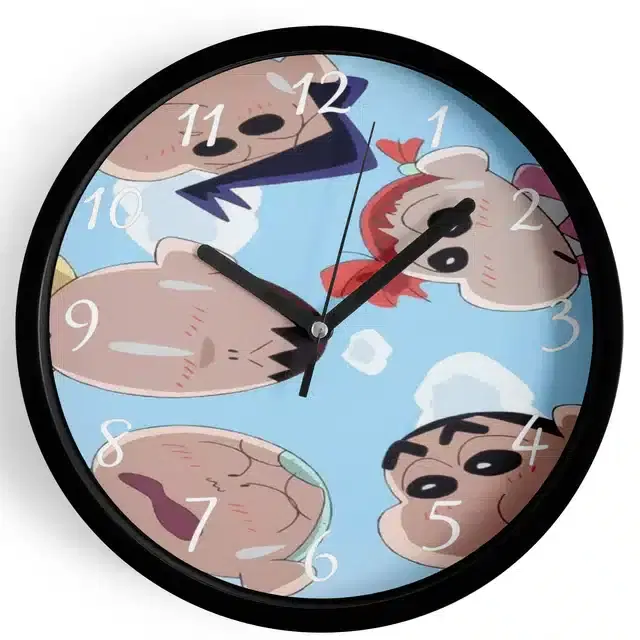 Shinchan Analog Wall Clock, Multicolor, 7 Inches