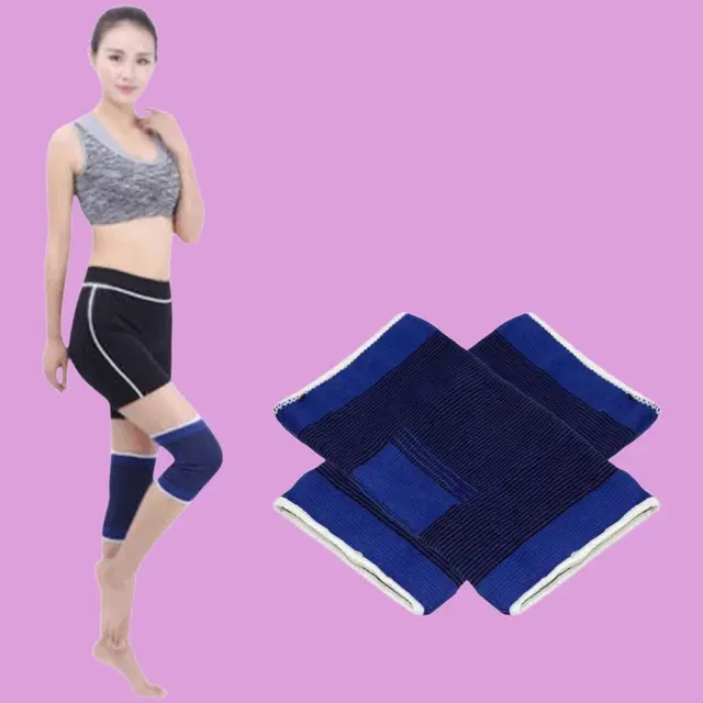 Polyester Solid Knee Sleeves for Women, Blue, Set of 1