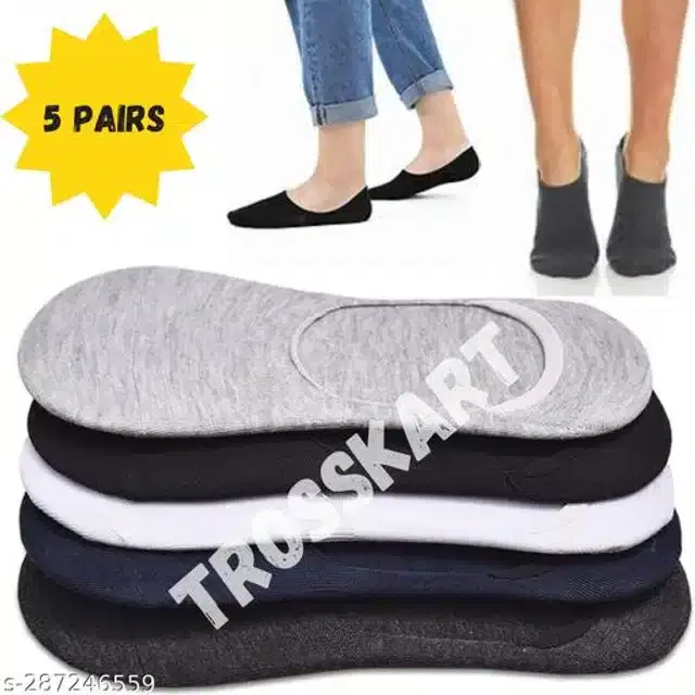 Cotton Socks for Men, Set of 5 (Multicolor)