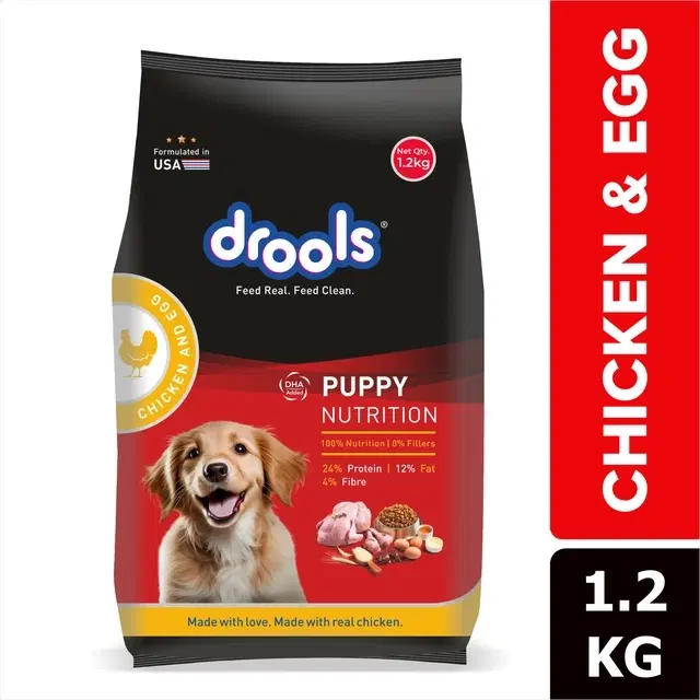 Drools Chicken & Egg Dry Puppy Food, 1.2 Kg