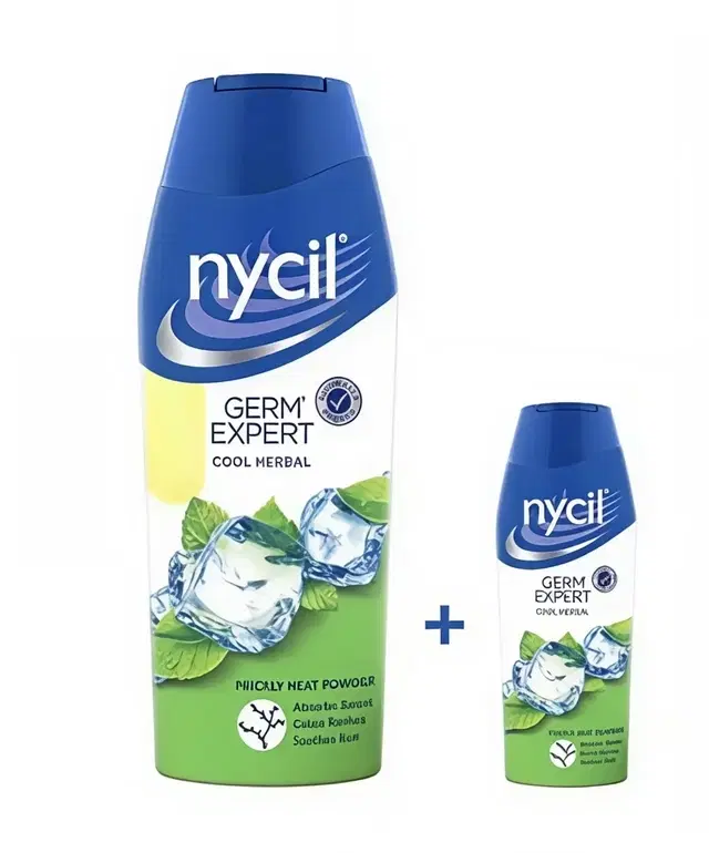 Nycil Germ Expert Cool Herbal Prickly Heat Powder 150 g + Nycil Cool Herbal Prickly Heat Powder 60 g Free