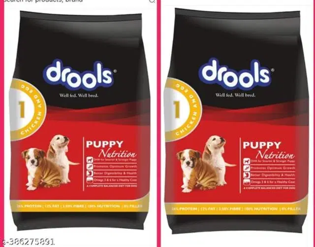 Drools Chicken and Egg Pet Food for Newborn Dogs, 400 g, Pack of 2