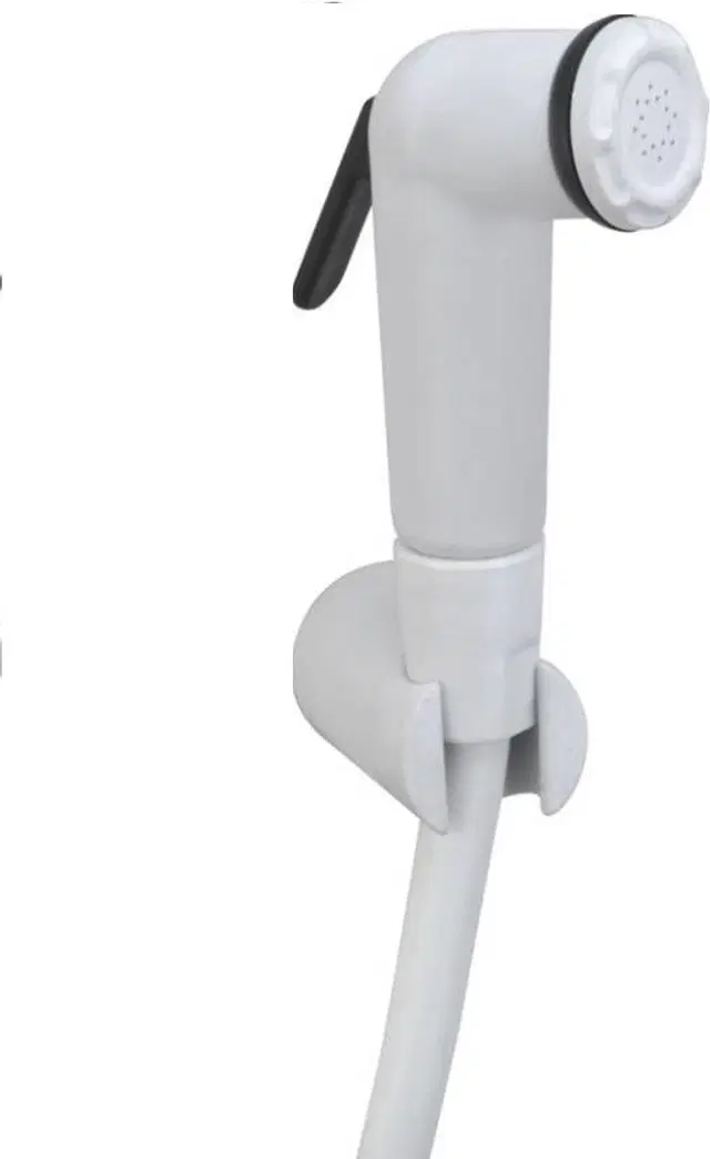 Health Faucet Head with Wall Holder, White, Set of 1