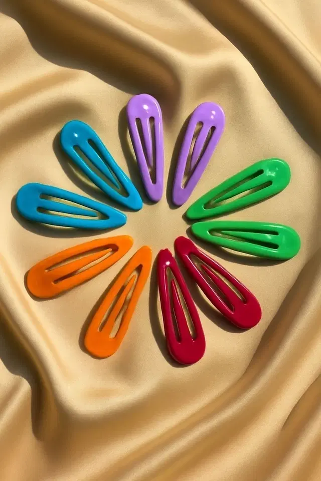 Kids Rainbow Snap Hair Clips, Set of 5