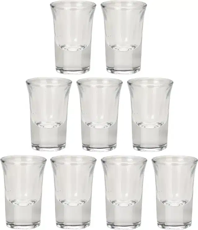 Liquor cum Cocktail Glasses, Transparent, 30 ml, Pack of 9