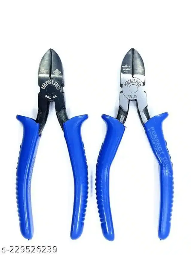 Combination Side Cutting Plier, Pack of 2, Blue