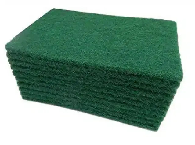 Non Scratch Kitchen Scrubbers, Green, Pack of 10
