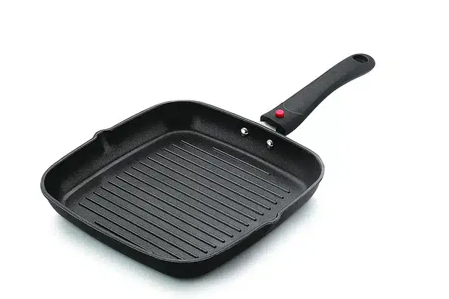 Non Stick Induction Grill Pan, Black, 24 cm