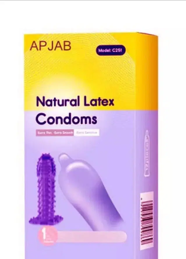 Rubber Extra Dotted Reusable Condom for Men, Multicolor, Pack of 1