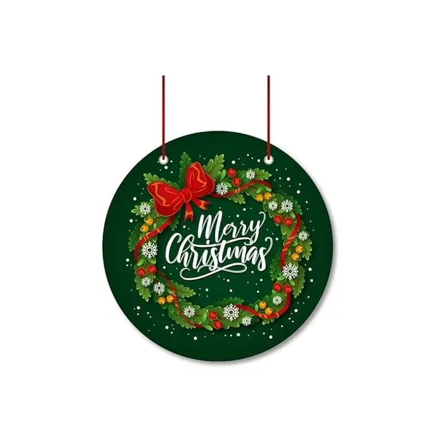 Plastic Christmas Wall Hanging, Multicolor, 9 inches