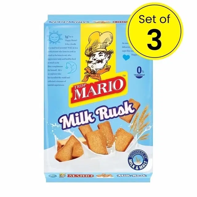 Mario Milk Rusk 3X120 g (Pack of 3)