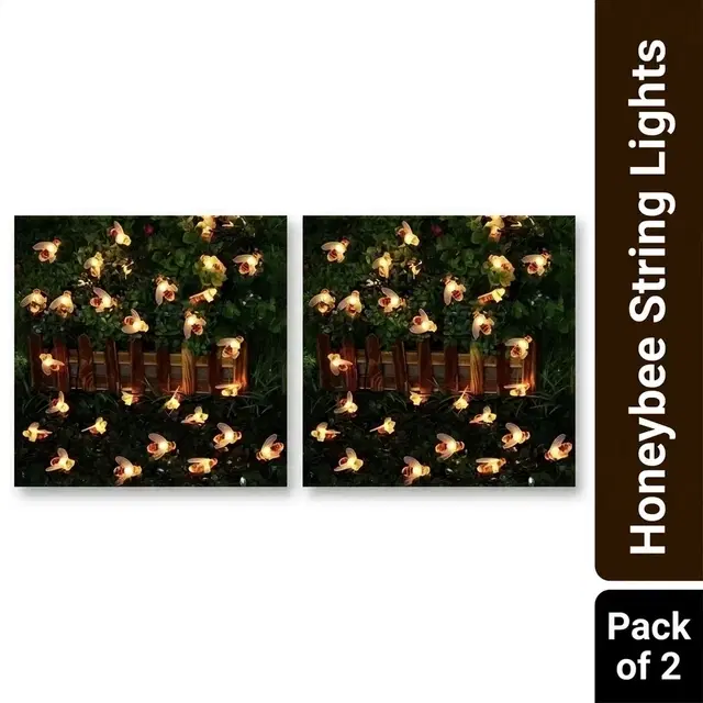 14Leds 2.5 M Yellow Honeybee String Lights [Pack of 2]