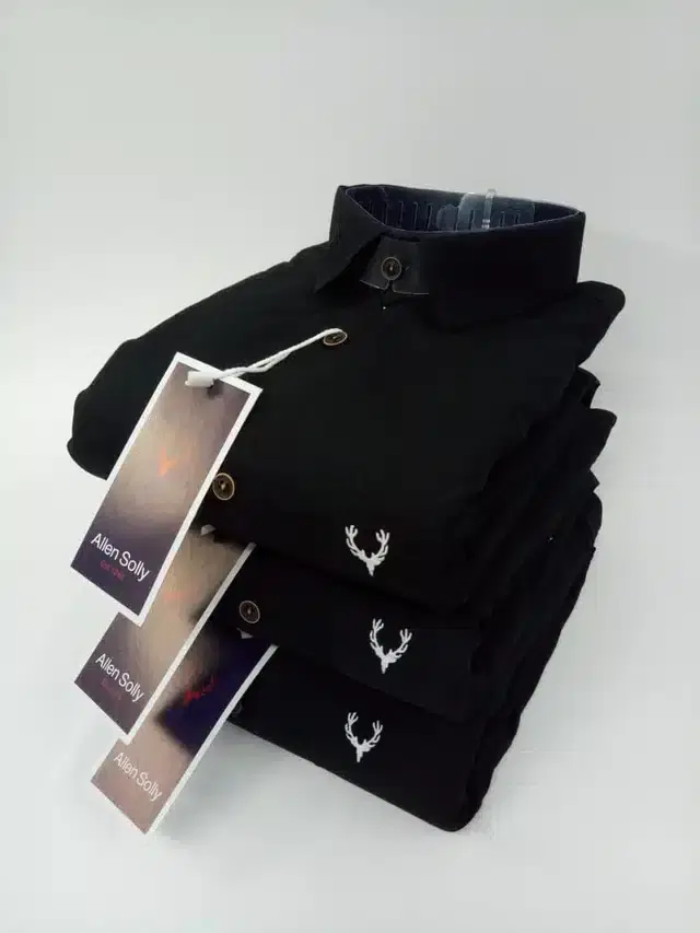 Cotton Solid Shirt for Men (Black, XL)